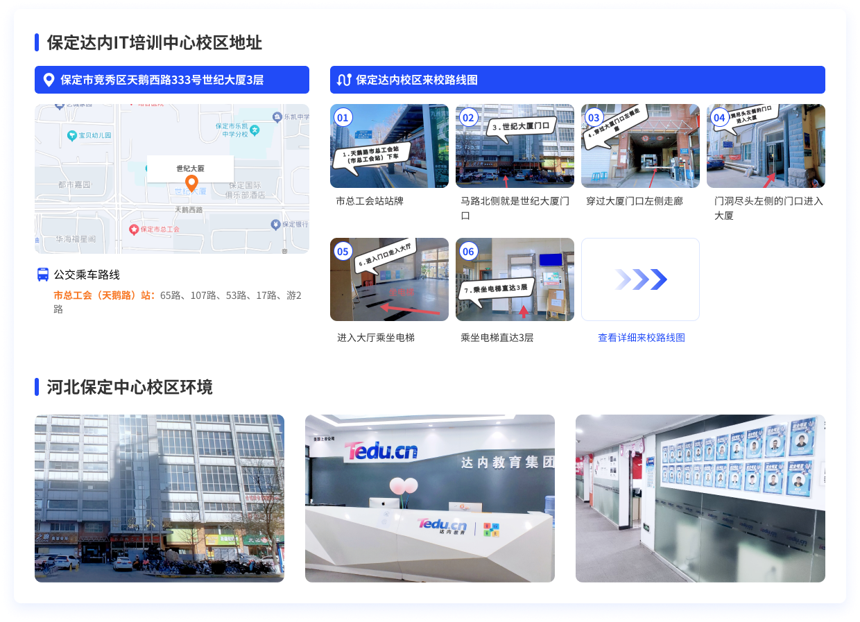 保定達(dá)內(nèi)教育來校路線圖